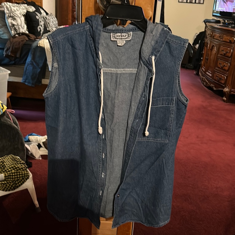 Jean shirt with hood
